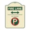 Signmission Fire Lane No Parking Heavy-Gauge Aluminum Architectural Sign, 24" x 18", TG-1824-24013 A-DES-TG-1824-24013 - alternate 1